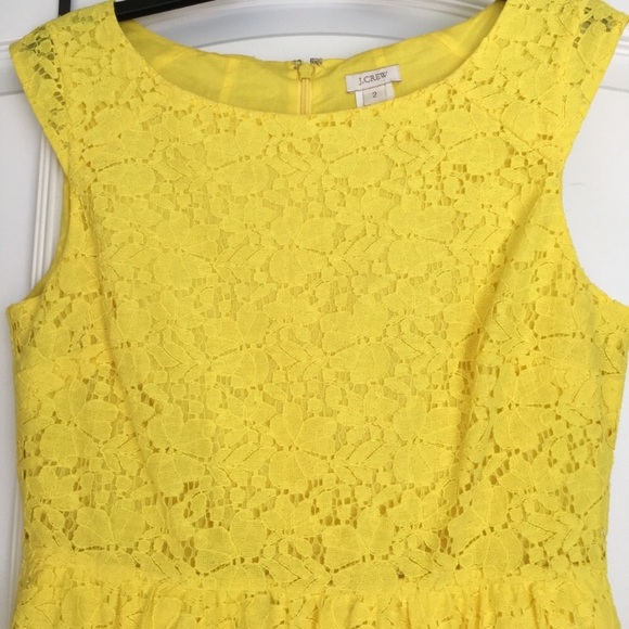 J. Crew Yellow Lace Dress - Picture 3 of 7
